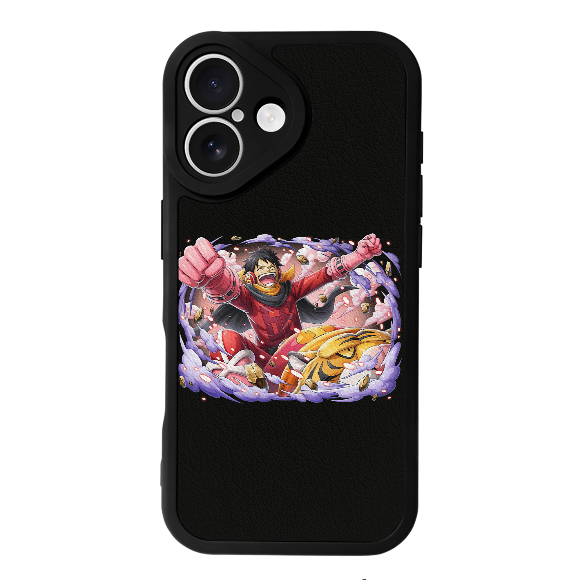 （画像用） ワンピース モンキー・D・ルフィ ONE PIECE Monkey D. Luffy 【iPhone 16シリーズ対応】シリコンスマホケース（レザー調） 材質：シリコン